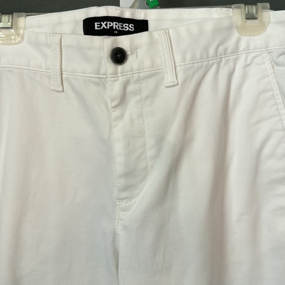 Express Men's Chino Hyper Stretch White Chino Size 34 - Picture 2 of 9